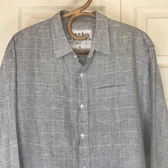 Frank & Eileen Linen Men’s XL Long Sleeve Button Front Shirt Gray - Picture 4 of 9